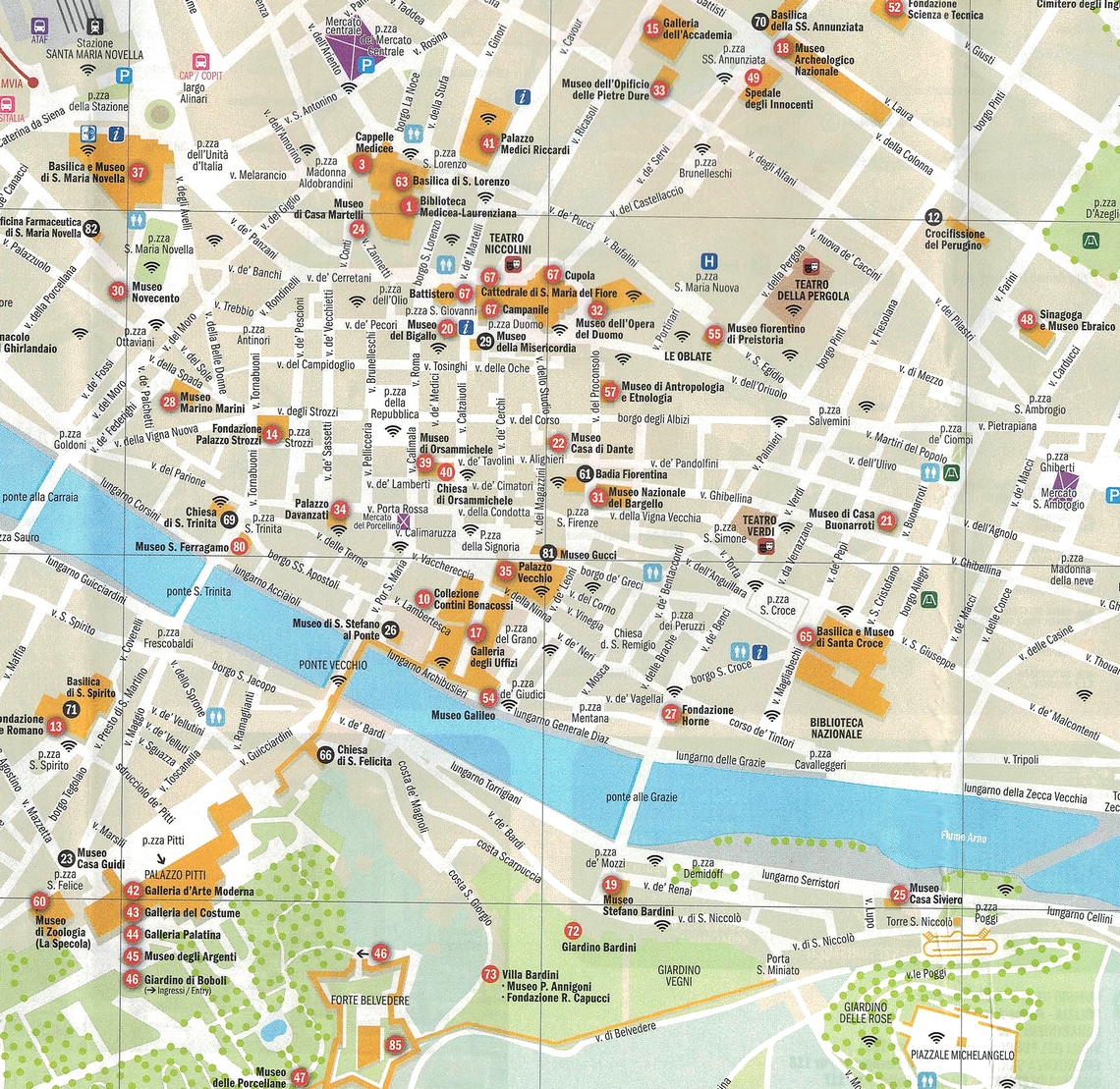 mappa turistica firenze